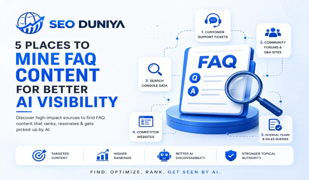 5 Places to Mine FAQ Content for Better AI Visibility