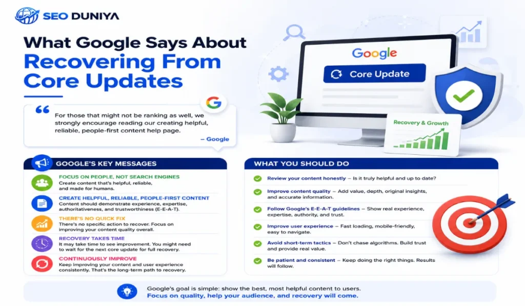 What Google Says About Recovering From Core Updates
